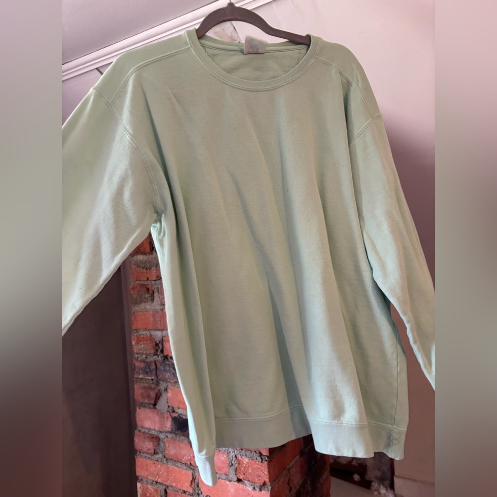 Comfort Colors Men's Light Green Long Sleeve Tee - Picture 4 of 11